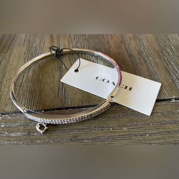 Coach Signature Pave Bar Hinged Bangle - Picture 5 of 6